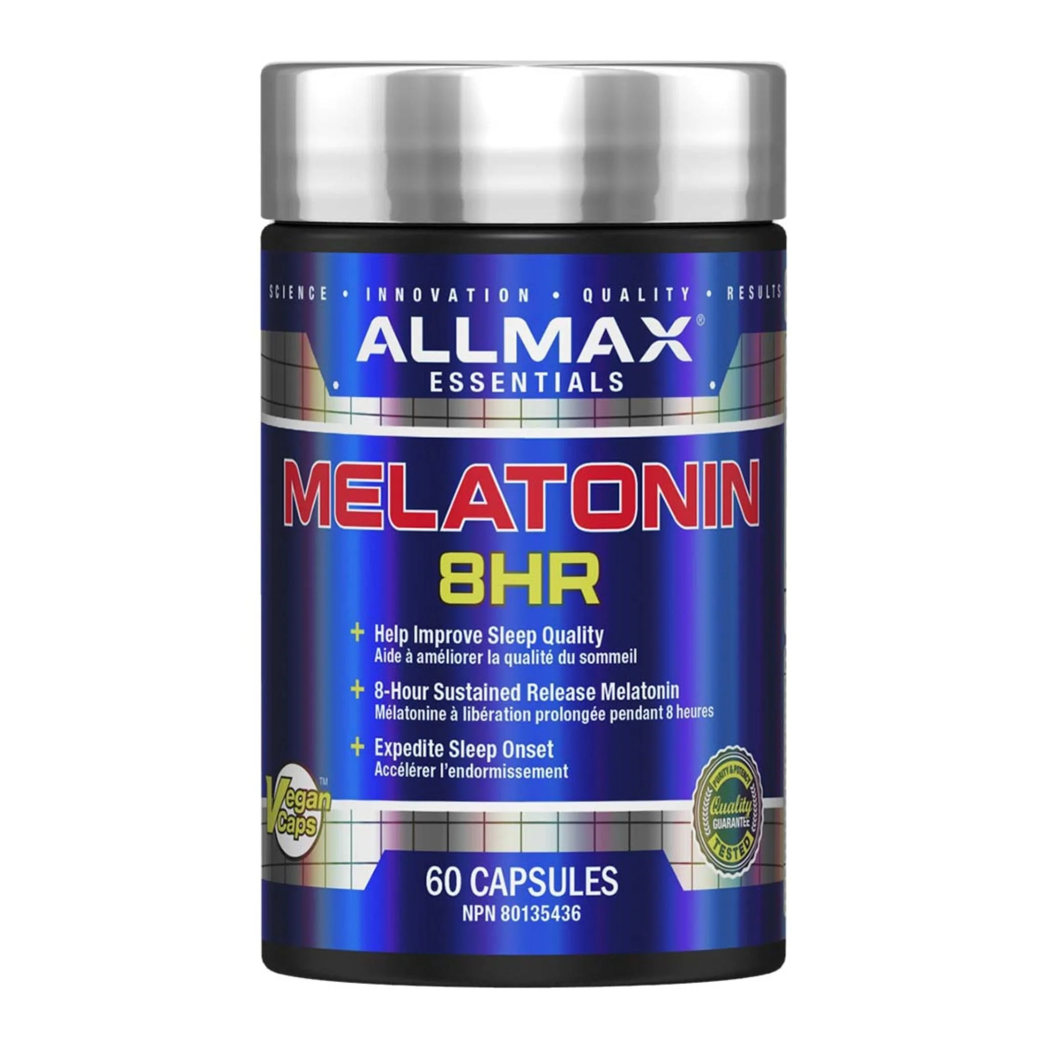 Allmax - Melatonin 8HR - 60 capsules