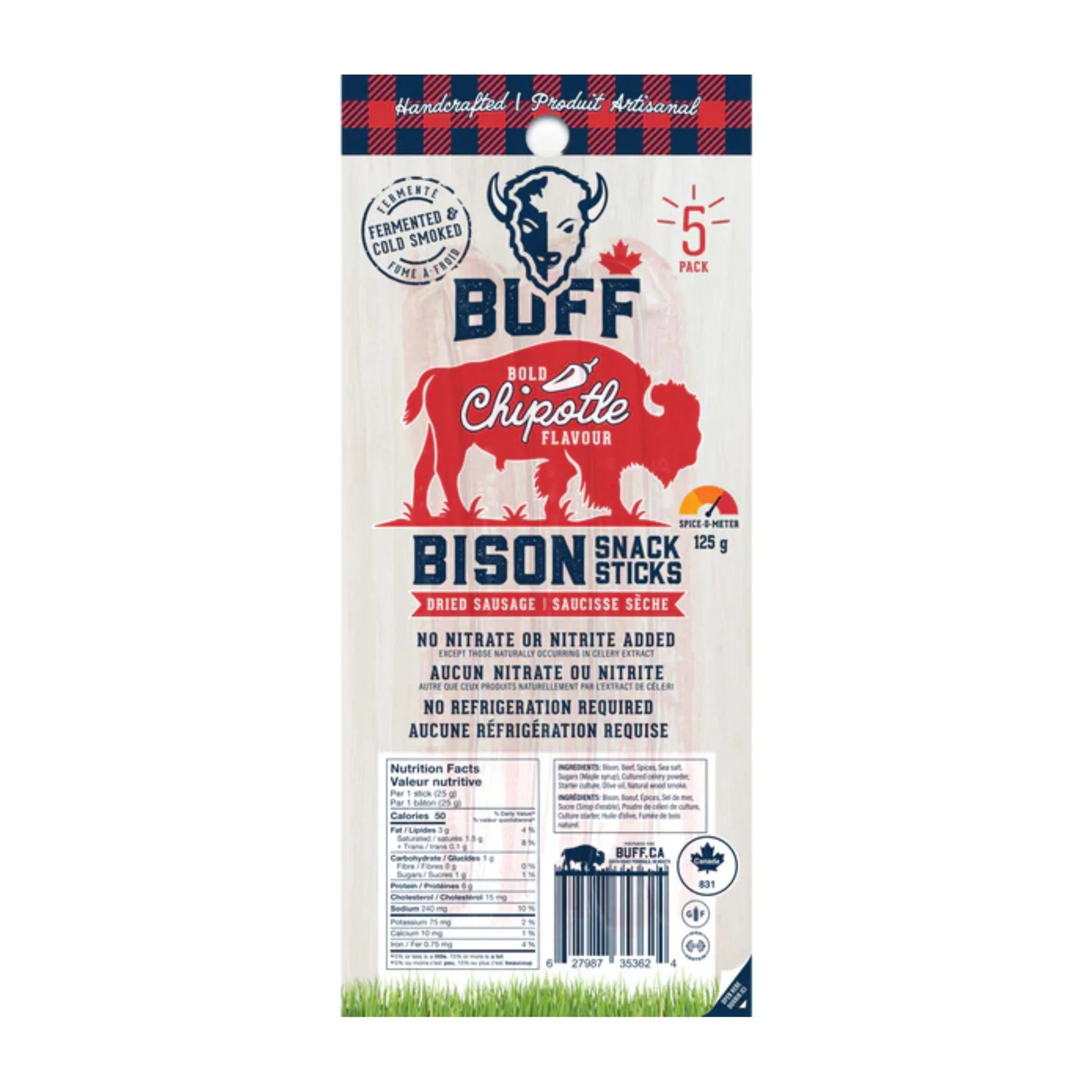 BUFF - Bâtonnets de bison - Chipotle - 125g