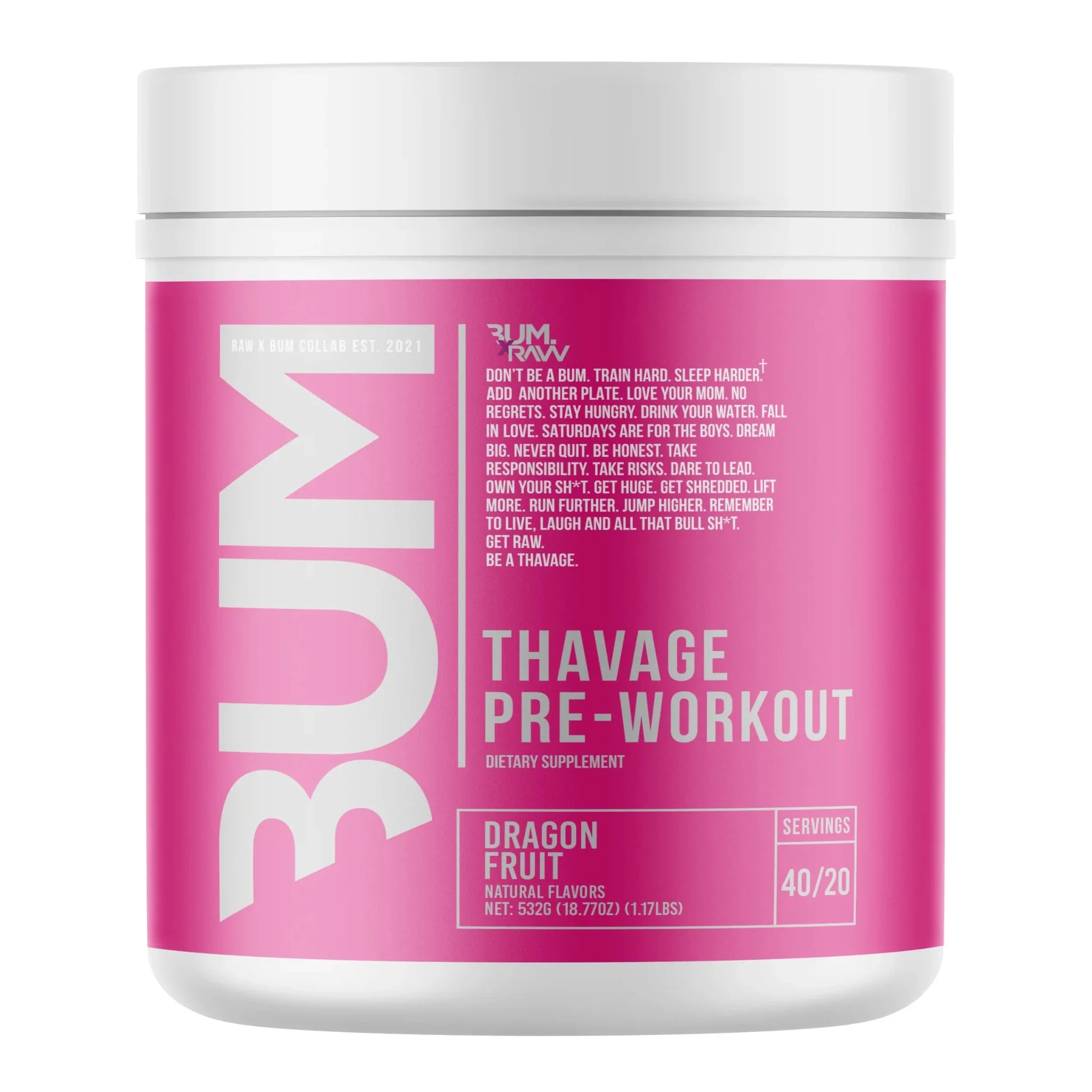 CBUM - Thavage Pre-Workout - 520g - Image 11