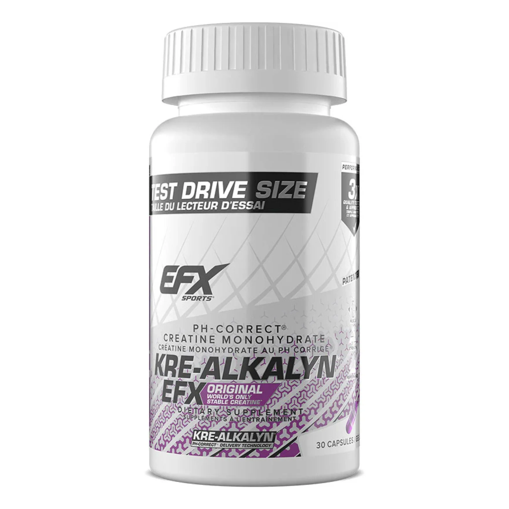 EFX Sports - Kre alkalyn - 30 capsules - Gratuit!