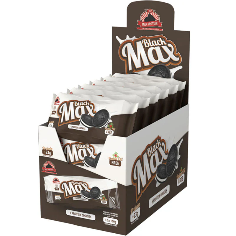 Max Protein - Black Max Protein Cookies 100g (12x) - Image 3