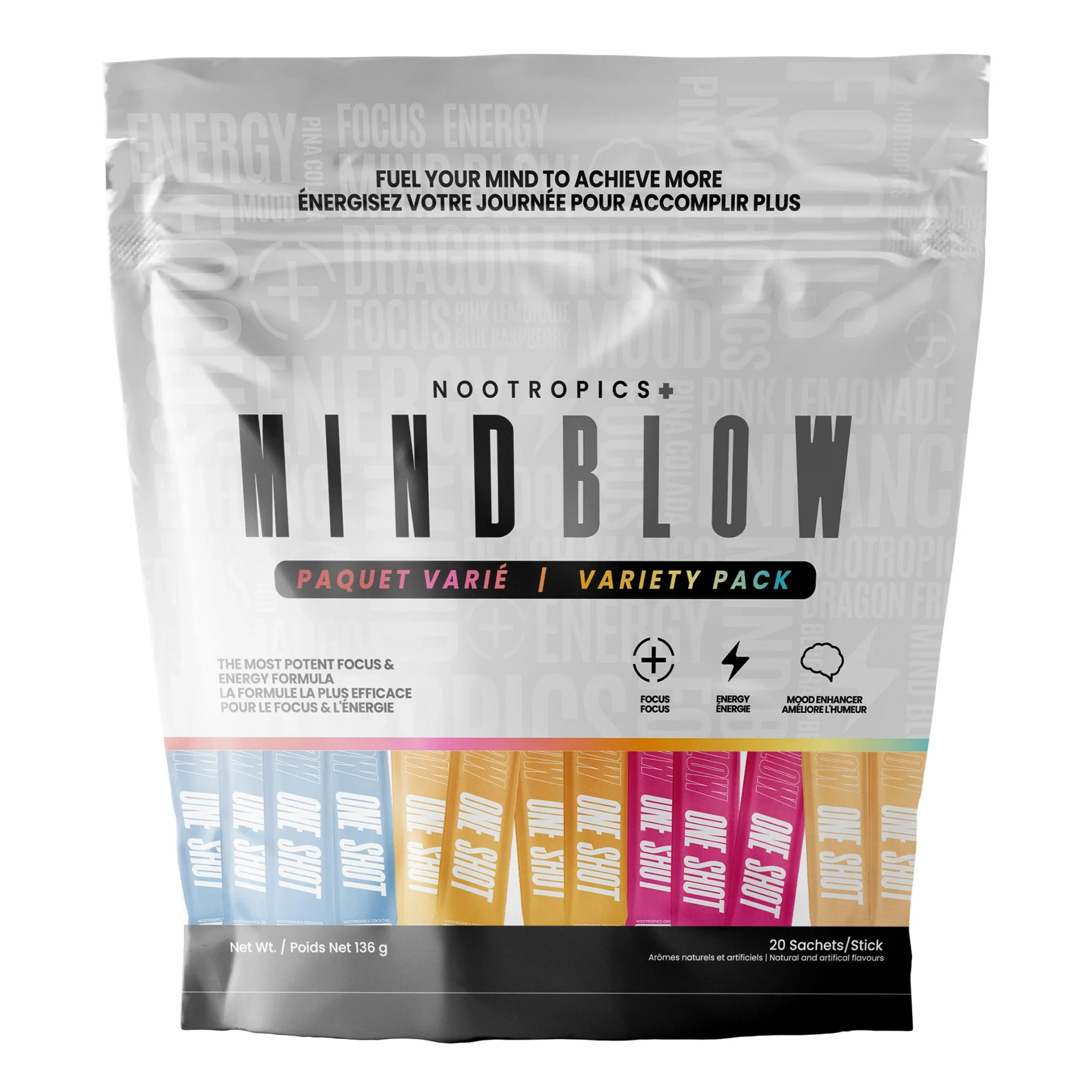 MindBlow - Paquet Varié Énergie et Focus - 6.55g (20x)
