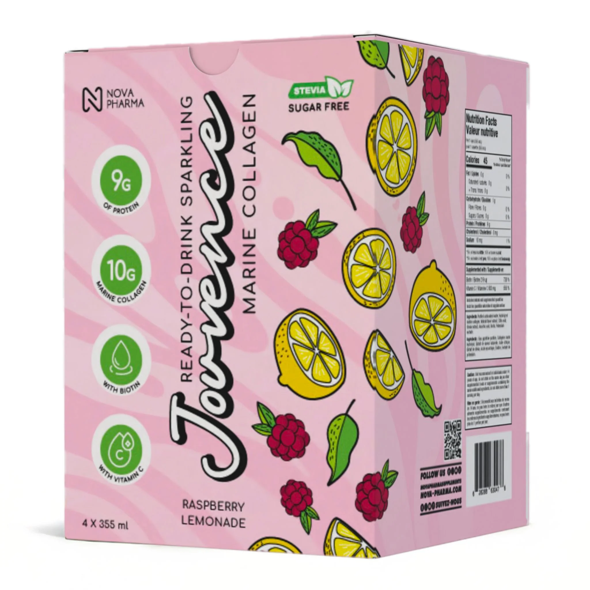 Nova Pharma - Jouvence boisson de collagène - Paquet de 4 - Image 3