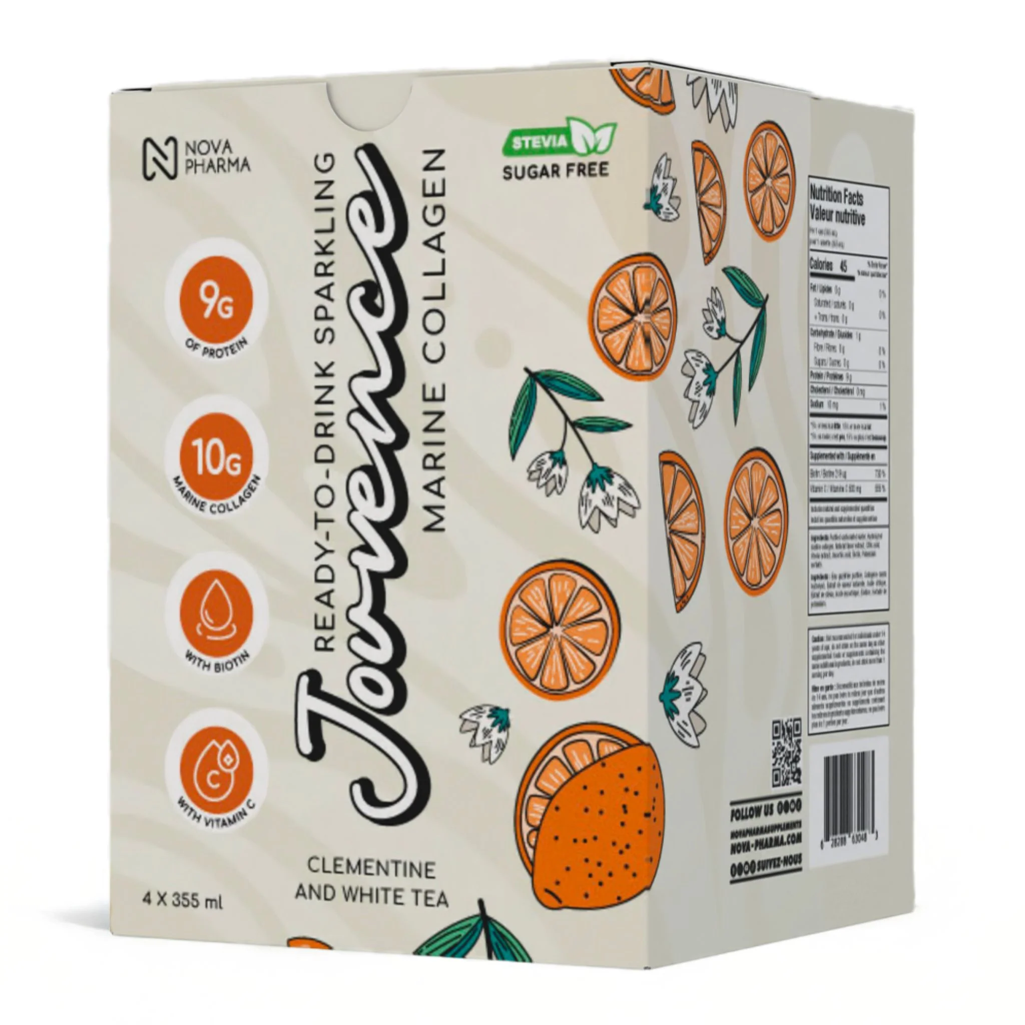 Nova Pharma - Jouvence boisson de collagène - Paquet de 4 - Image 5