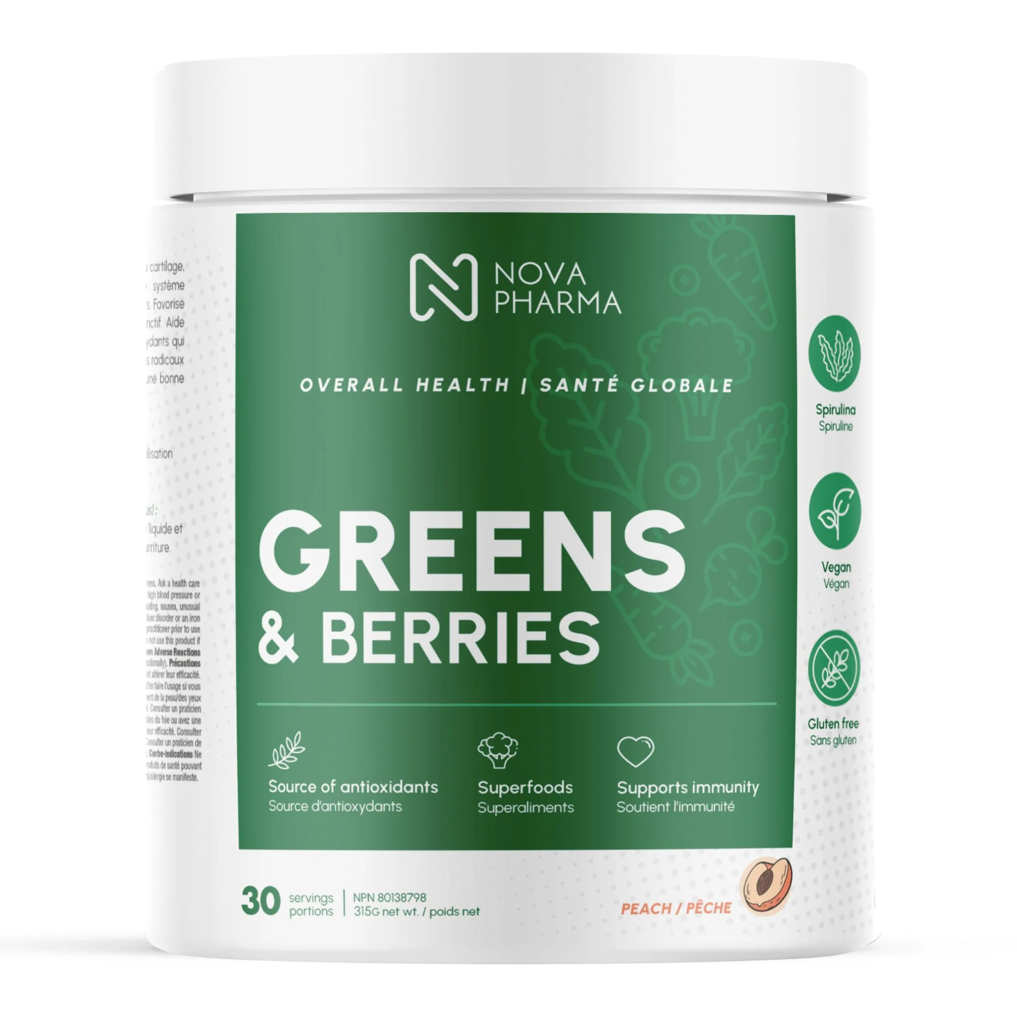 Nova Pharma - Greens & Berries - 315g - Image 2
