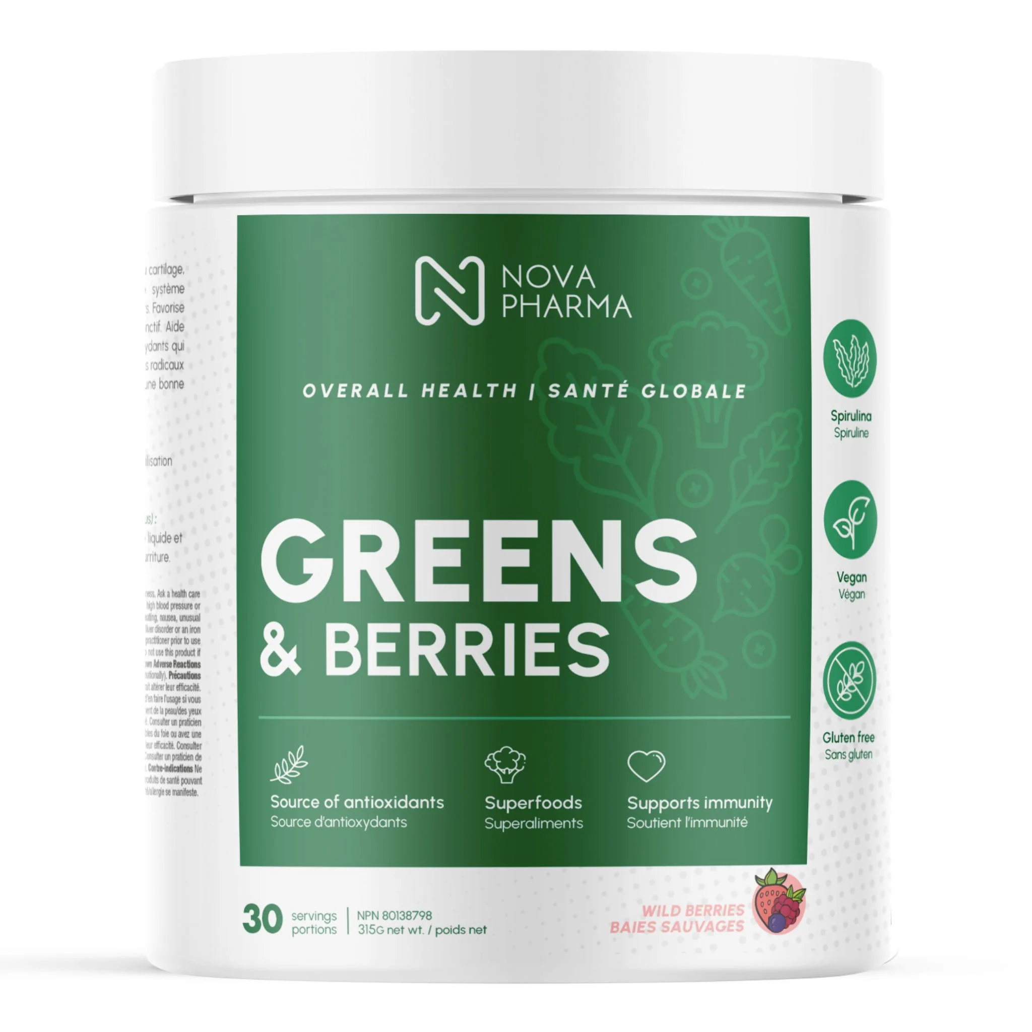 Nova Pharma - Greens & Berries - 315g - Image 3