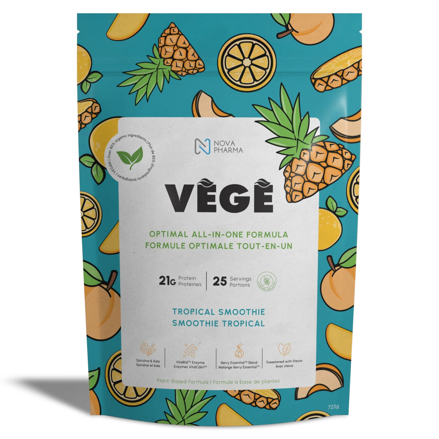 Nova Pharma - Mélange de Protéines Végétales Complètes 725g - Image 7