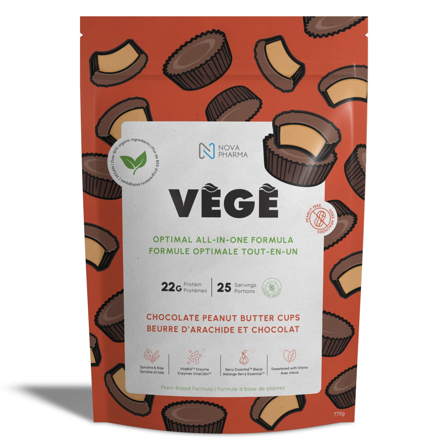 Nova Pharma - Mélange de Protéines Végétales Complètes 725g - Image 8