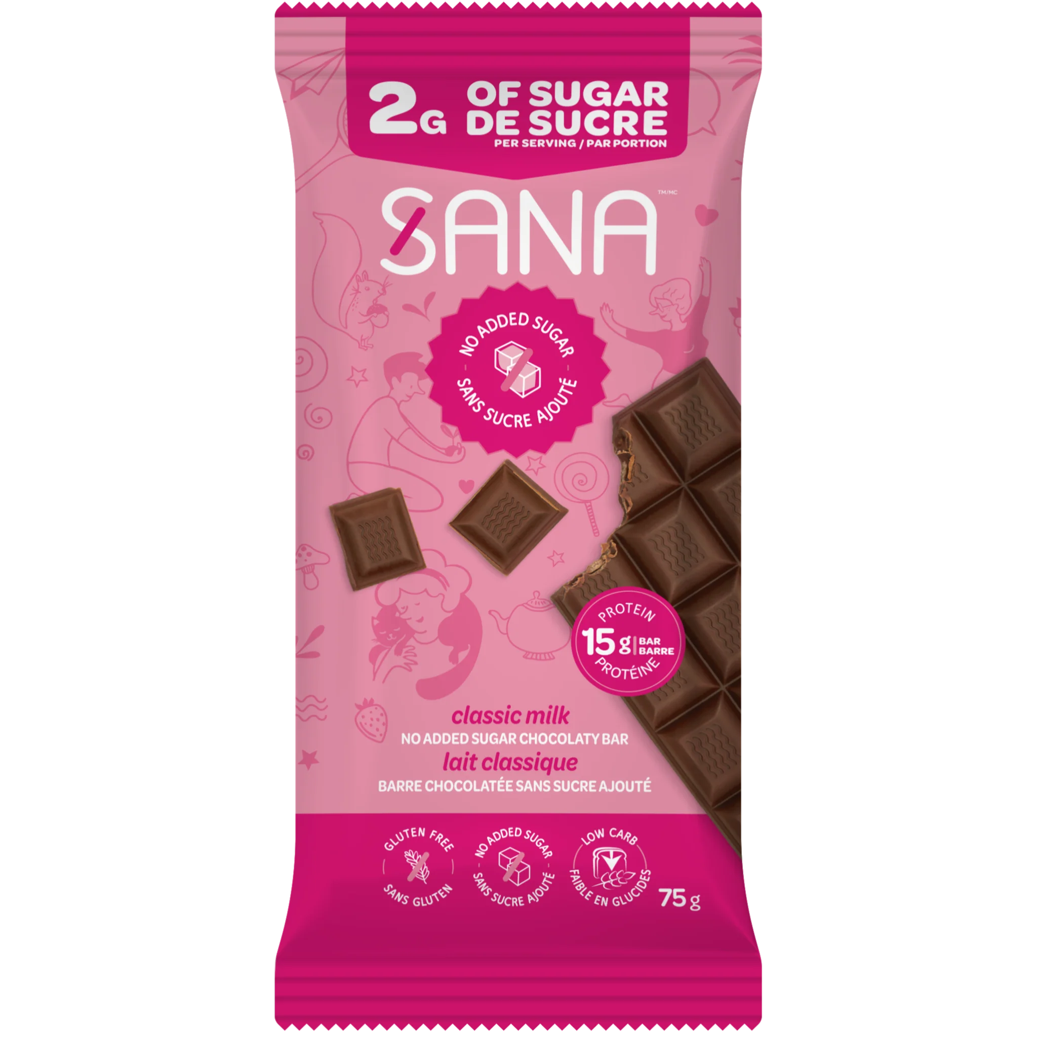 Sana - Barres Chocolatées 75g - Image 2