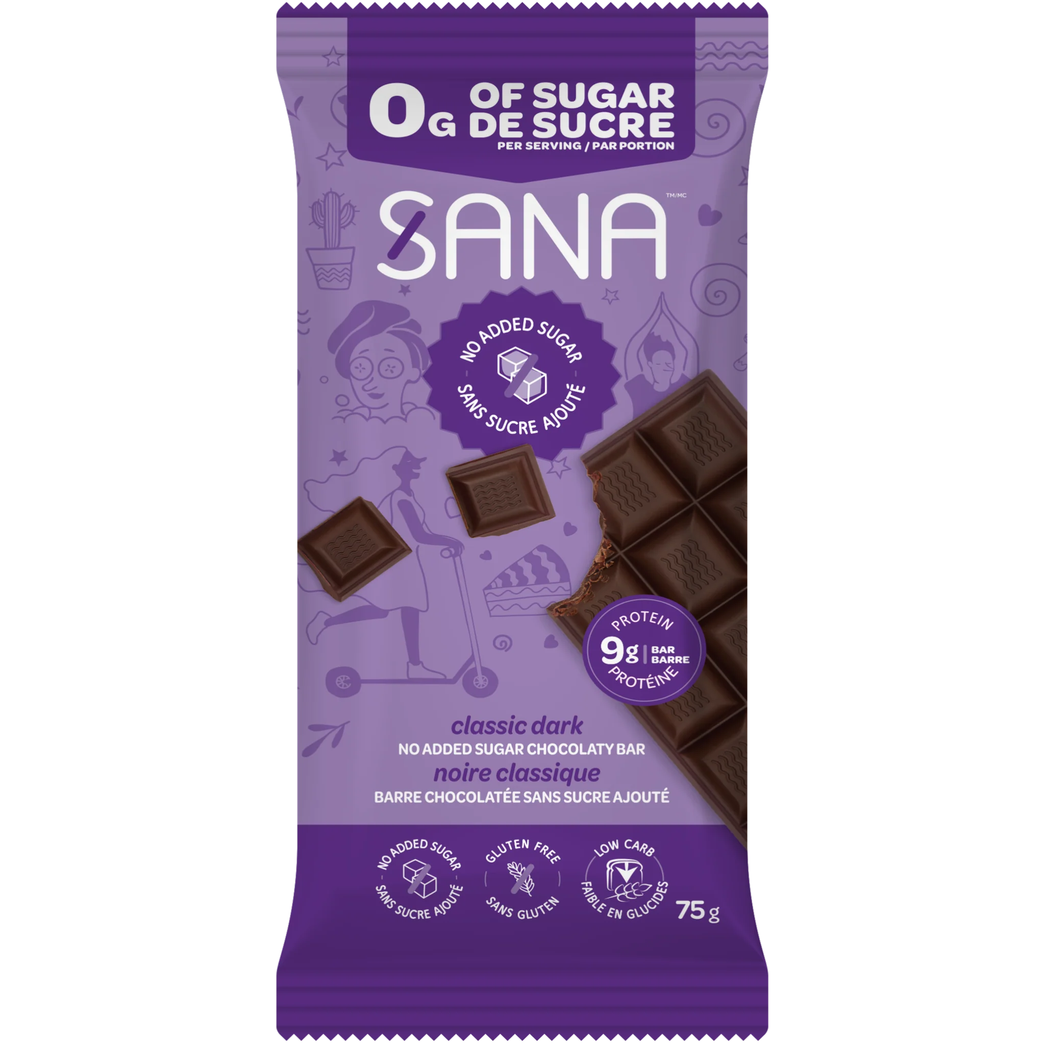 Sana - Barres Chocolatées 75g - Image 3