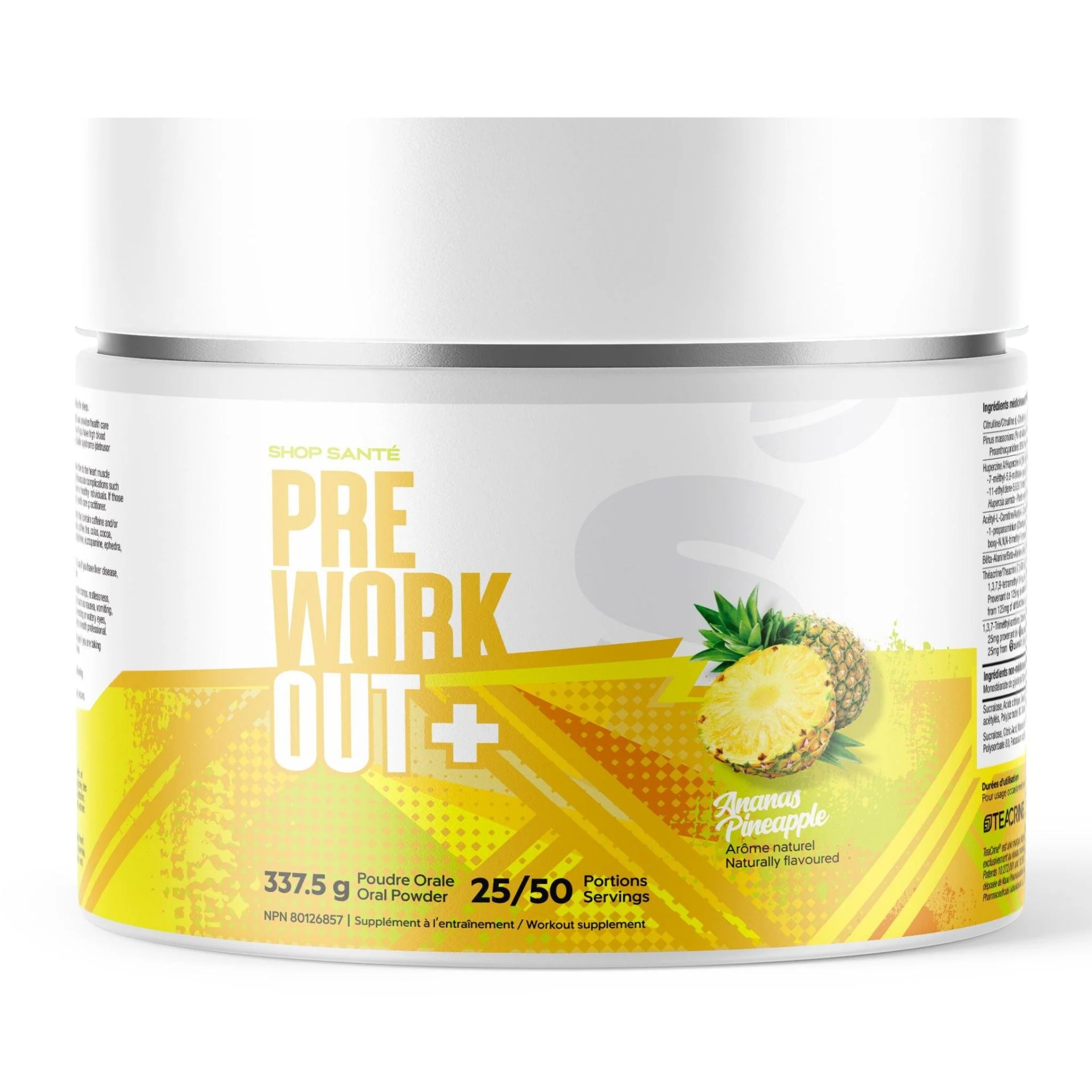 Shop Santé - Pré-Workout - 350g - Dernière Chance! **Le produit peut se solidifier** - Image 3