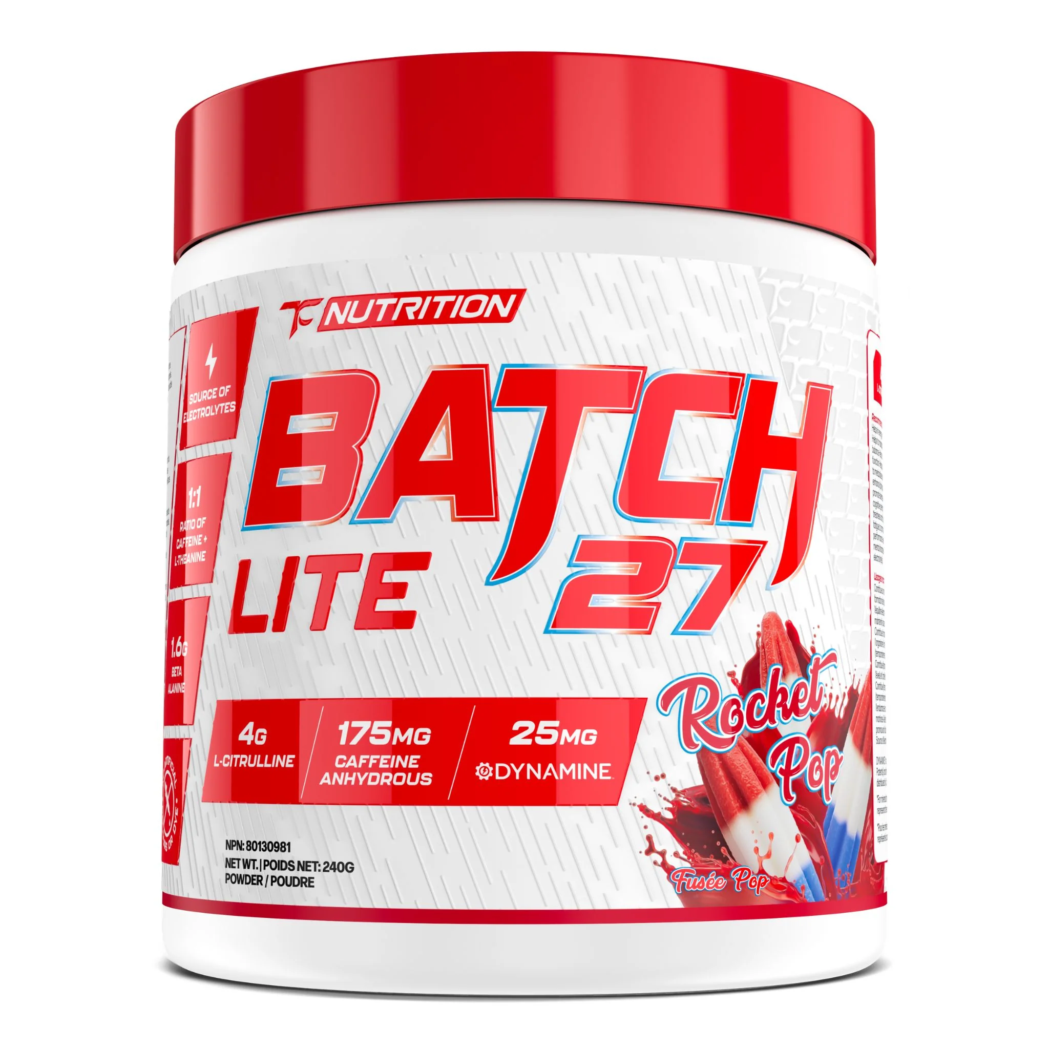 TC Nutrition - Batch 27 - Pre Workout Lite - 240g - Image 3