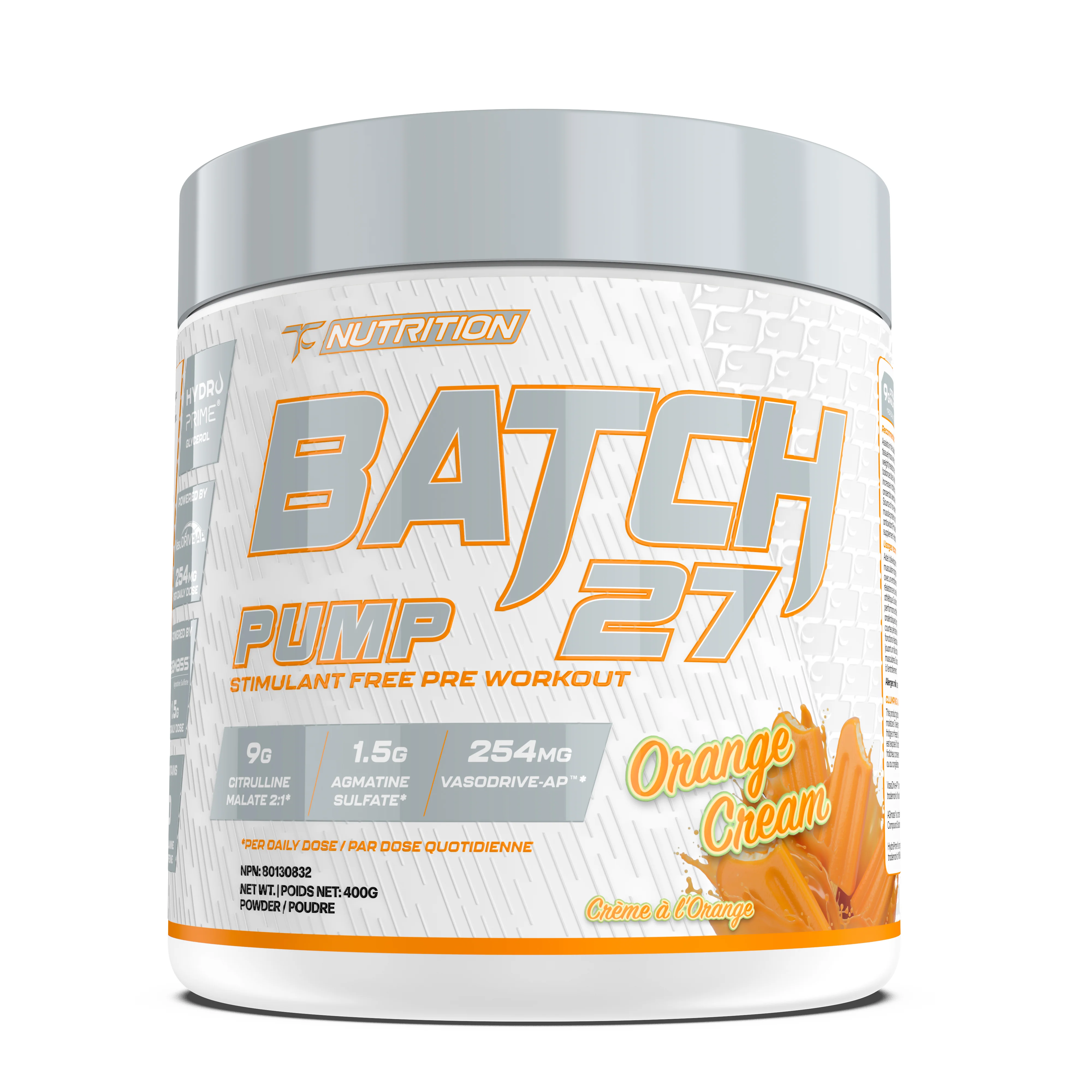 TC Nutrition - Batch 27 Pump Sans-Stimulant - 400g - Image 3