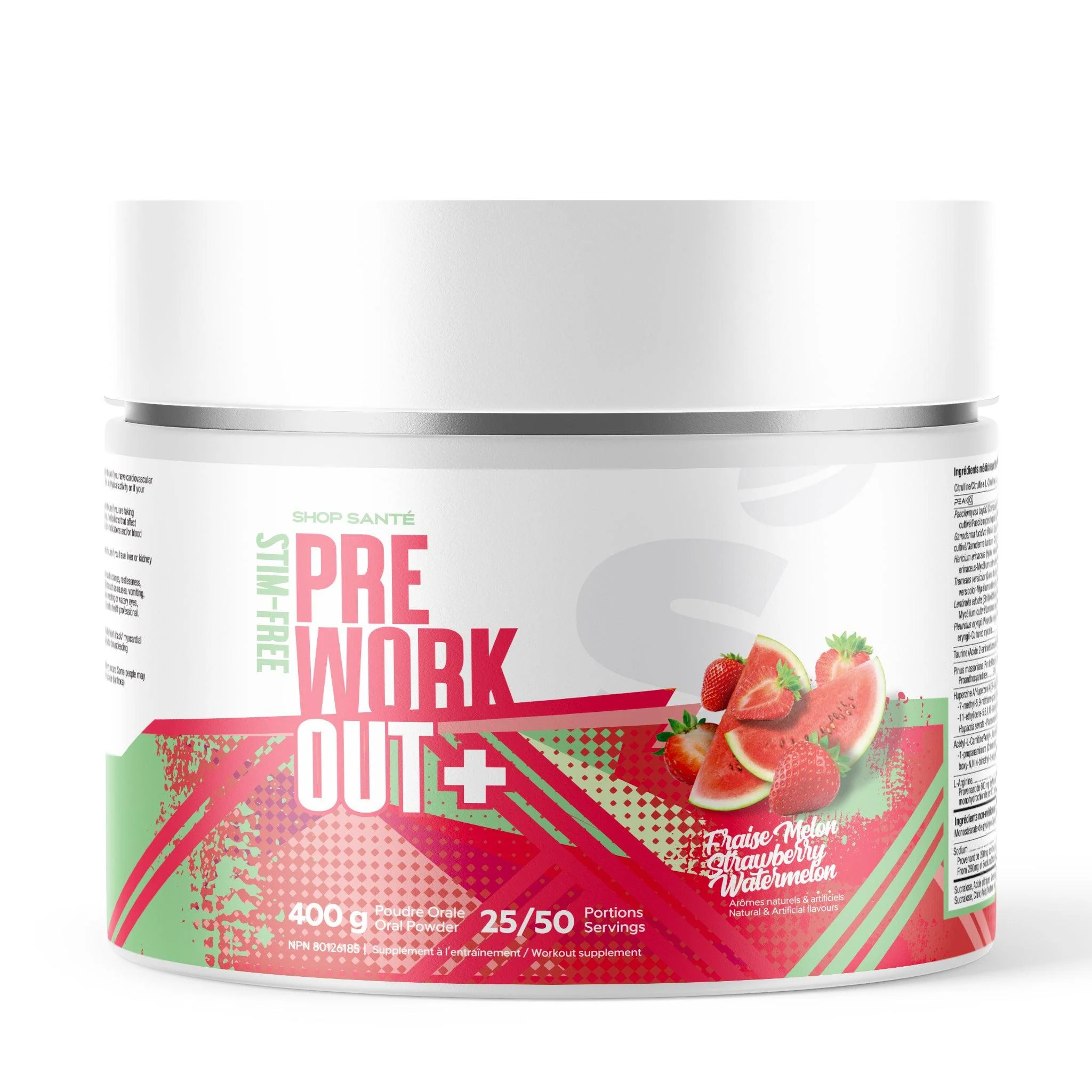 WHOLESALE - Shop Santé - Préworkout Stim-Free - Pot en carton* (18un/boîte) - Image 4
