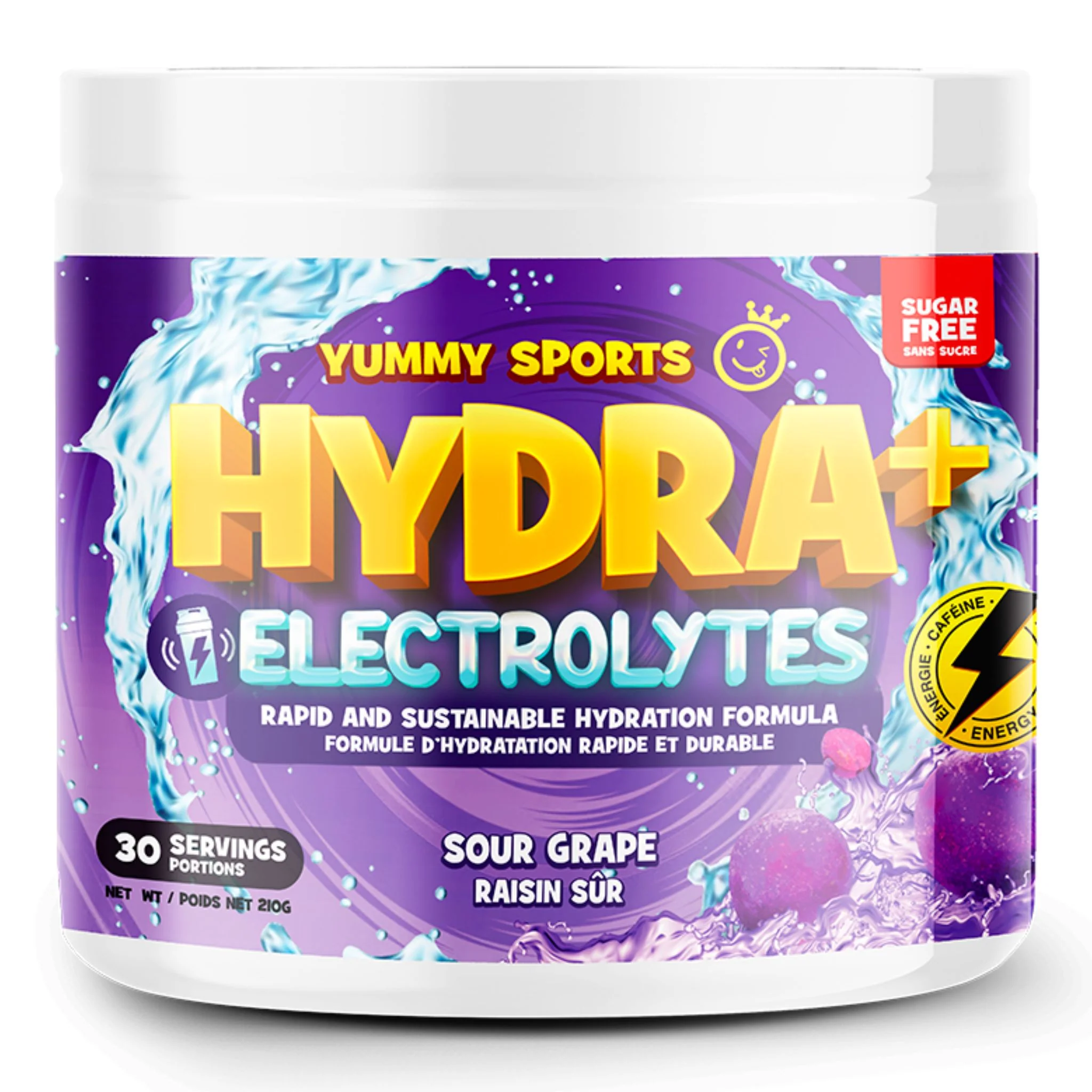 Yummy Sports - Hydra+Électrolytes avec caféine - 210g - Image 3